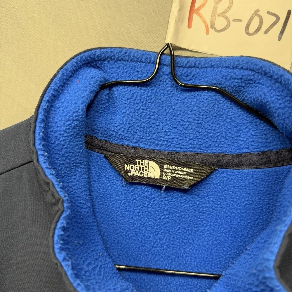 The North Face Jacket Mens Small Full Zip Blue Fleece Lightweight Zipper Pocket